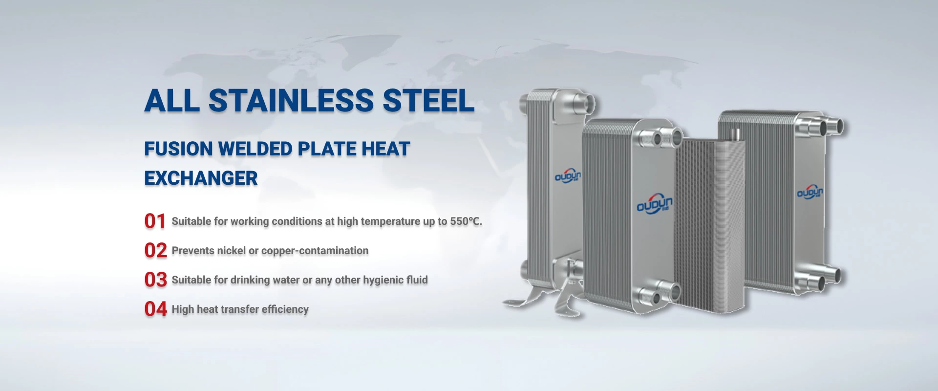 All Stainless Steel Fusion Welded Plate Heat Exchanger